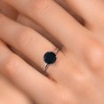 thumbnail image 4 of Gem Stone King 900 Platinum Black Onyx Engagement Ring for Women | 1.65 Cttw | Round 8MM | Gemstone December Birthstone | Size 8, 4 of 6