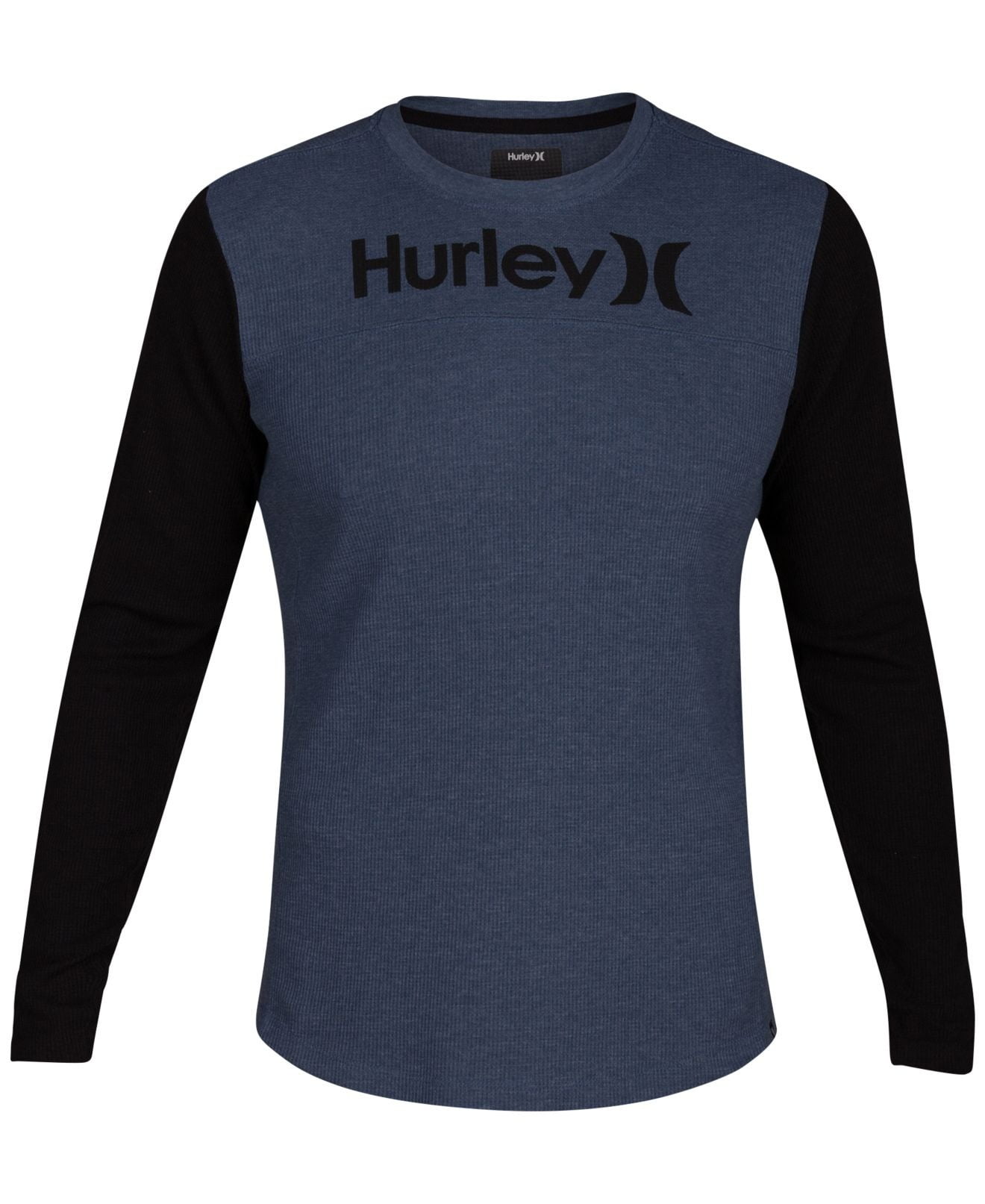 Hurley - Hurley NEW Blue Mens Size Large L Logo Print Waffle Knit Tee ...