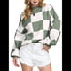 thumbnail image 2 of Suéter Holgado de Punto Acanalado con Cuello Redondo y Larga para Mujer, Moda de Otoño Verde XL, 2 of 9