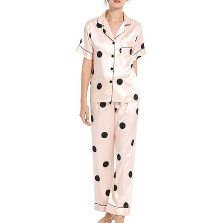

Niuer Casual Striped PJ Loungewear Set For Women Long Sleeve Pajamas Set Button-Down Sleepwear Nightwear Suit