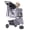 Gray, variant on SHOUFTW 3 Wheel Dog Stroller, Folding Pet Stroller for Small Dogs & Cats, Pet Carrier with Storage Basket, Portable Travel Stroller, Pink