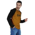thumbnail image 2 of Inkmeso Raglan Full Sleeves Tshirt For Men Graphic Dad³ Tshirt For Father Of 3 Kids, 2 of 7