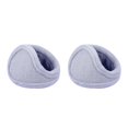 thumbnail image 3 of Guardurnaity Orejeras cálidas de felpa de conejo de lana para invierno, orejeras para exteriores, ropa a prueba de viento, orejeras unisex gris 2piezas, 3 of 6