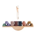 thumbnail image 1 of HILABEE Balancing Blocks Games Portable Baby Developmental Toys Wooden Balancing Playset Geometric, 1 of 9