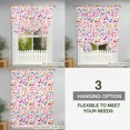 thumbnail image 5 of Colorful Polka Dot Tie Up Curtain Valance for Window, Adjustable Rod Pocket Window Curtains Shades, Rainbow Watercolor Polka Dots Light Filtering Valance Drapes for Cafe Living Room Bedroom 42"x54", 5 of 9