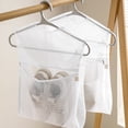 thumbnail image 3 of Hanging Mesh Storage Pouch Breathable Shoe Drying Bag For Indoor Outdoor Balcony 19.29X13.78In Polyester, 3 of 7