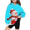 thumbnail image 2 of Mikilon Kids Sweatshirts Size 4-14 Fashion Round Neck Printed Pullover Sweatshirts Solid Color Graphic Long Sleeve Chirstmas Day Clothes Fall and Winter Outfits for Kids, 2 of 3