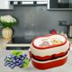 thumbnail image 5 of Caja de Almuerzo Portátil de 2 Capas, Embalaje de Refrigerios de Frutas de Comida, Fácil de Limpiar Y Llevar Caja de Bento Contenedor de Almacenamient rojo Macarena Porta almuerzo portátil, 5 of 8