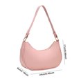 thumbnail image 2 of Bolso de hombro diario para mujer bolso informal con forma de media luna bolso de viaje versátil para niñas de PU, 2 of 7