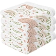 thumbnail image 2 of Dreamtimes 6 PCS Colorful Flower Rainbow Baby Washcloths Towel Set, Highly Absorbent & Soft Cotton Wash Cloths 12"x 12" Face Hand Towels for Bathroom, Multi-Purpose Fingertip Towels, 2 of 7