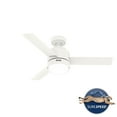 thumbnail image 2 of Hunter - Gilmour Indoor/Outdoor Ceiling Fan With Light, Remote, 44-inch, Matte White, Casual-style, 3-speed WhisperWind Motor, 51846, for Porches, Bathrooms, 2 of 17