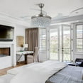 thumbnail image 4 of AFANQI 42 Inch Crystal Ceiling Fan Chandelier, LED Remote Control Retractable Invisible Blade Chandelier, 4 of 10
