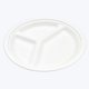 thumbnail image 1 of Reharvest Plato de Comedor Dividido de 3 Compart., 10 Pulg. [Paquete de 50], Resistente, 100 % Biodegradable, Compostable en Casa, sin Plástico, Hecho de Fibras de Bagazo de Caña de Azúcar Eco., 1 of 4