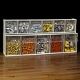 thumbnail image 6 of Akro-Mils TiltView Horizontal Plastic Organizer Storage System Cabinet with 5 Tip Out Bins, (23-5/8-Inch Wide x 6-1/2-Inch High x 5-5/8-Inch Deep), Stone 06705, 6 of 6