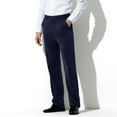 thumbnail image 4 of Mens Stretch Dress Pants Flat Front Business Casual Pants Classic Fit Lightweight, Navy Blue, 4 of 9