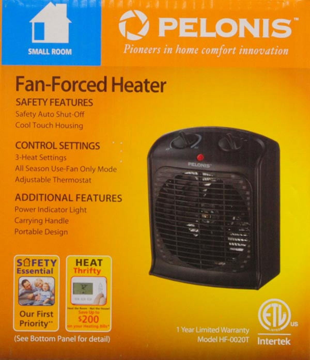 Pelonis Portable Fan Heater - Walmart.com