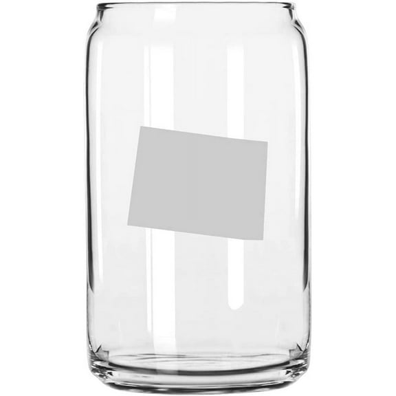 Colorado States Etched 16oz Libbey Can Glass