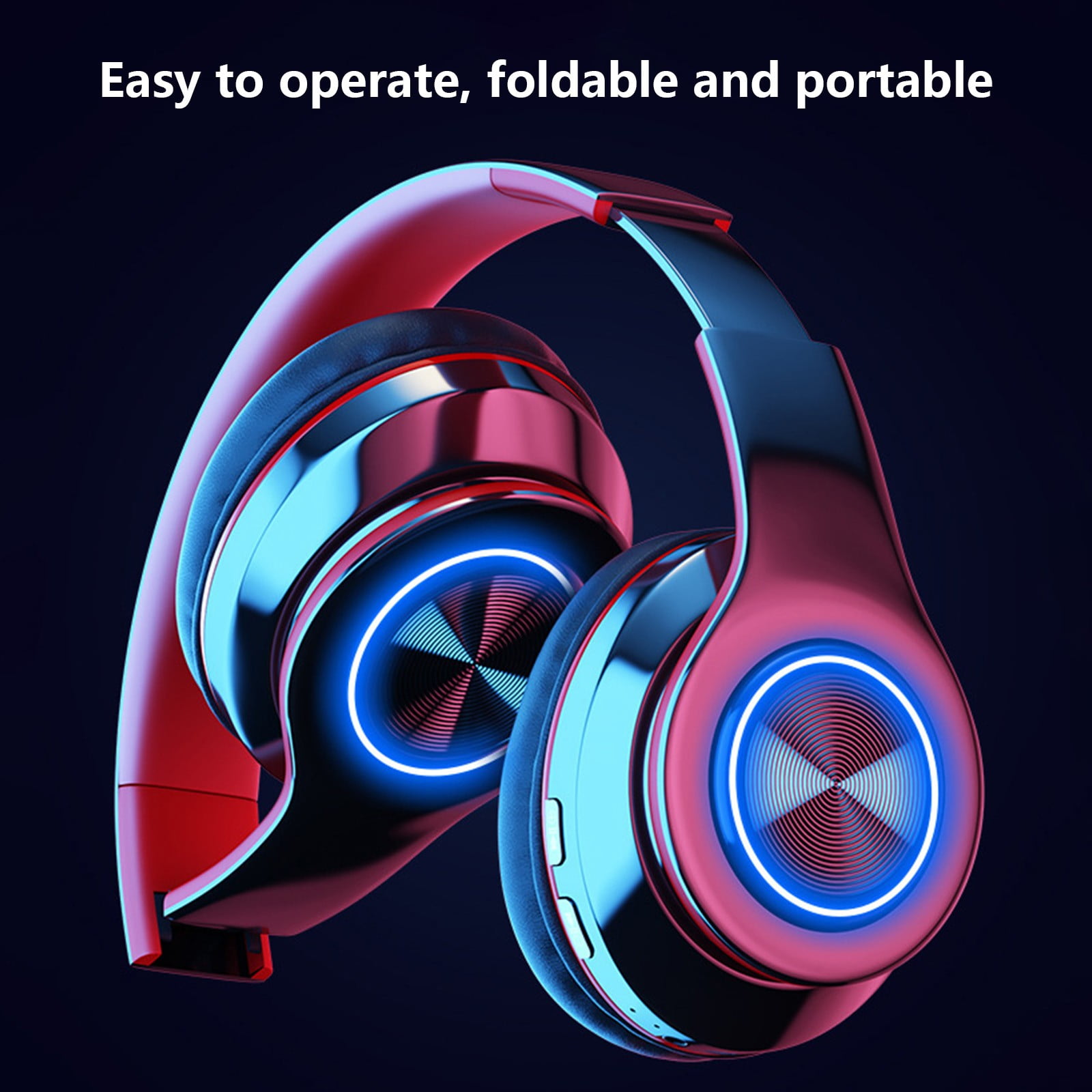 Weloille Bluetooth Headset, Trucker Bluetooth Headset with Noise Canceling Microphone, Wireless on-Ear Headset for Computer Cell Phone Trucker Home Office Work