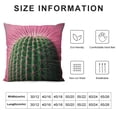 thumbnail image 5 of JRXY  Vintage Pink Color Green Cactus Tropical Summer Plants Pillow Case Cushion Cover Decorative(PL068TR) White, 5 of 5