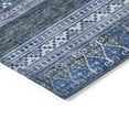 thumbnail image 4 of 9' X 12' Navy Blue And Denim Blue Southwestern Washable Indoor Outdoor Area Rug, 4 of 5