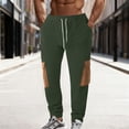 thumbnail image 2 of Men's Color Block Joggers Cargo Pants Elastic Waist Drawstring Multi Pocket Workwear Quick Dry Breathable Stretchy Casual Daily Gym Hiking Streetwear Lightweight Trousers, 2 of 8