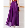 thumbnail image 6 of Yokua Dance Skirt with Adjustable Waist Tie Gymnastic Ballet Long Scarf Wrap Skirt, 6 of 20