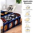 thumbnail image 2 of Super Soft Soccer Blanket Lightweight Cozy 3D Printed Flannel Baseball Basketball Throw Blankets for Sport Fans Kids Adults Gifts 50"X40", 2 of 6
