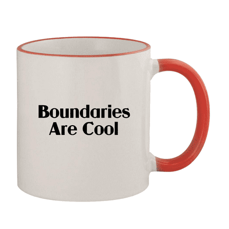

Boundaries Are Cool - 11oz Ceramic Colored Rim & Handle Coffee Mug Red
