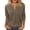 Z09Camel, variant on 3/4 Sleeve Womens Tops Henley V Neck Button Casual Tees Cotton Loose Fit Daily Wear T Shirts Dark Gray 2XL