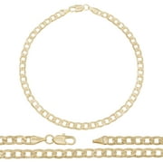 BEBERLINI Cuban Link 14K Gold Filled 5 mm Anklet Curb Chain 10'' Foot Bracelet Jewelry for Women Copper