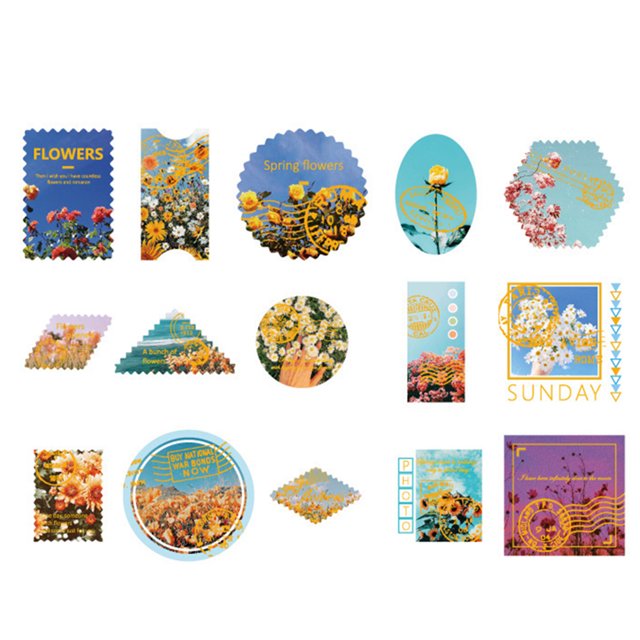 IKemiter Sticker Scrapbooking Supplies Beautiful Adhesive Decorative Sticker For Gift Packaging Notebooks New