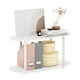 thumbnail image 4 of Furinno Turn-N-Tube No Tools Modern Oval Side Table, White/Virgin White, 4 of 5
