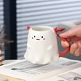 thumbnail image 4 of Cup 1Pc, Fork 1Pc Cartoon Small Tail Ceramic Cup Novel And Quirky Mug Red, 4 of 8
