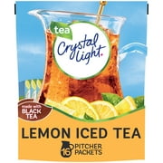 Crystal Light Lemon Iced Tea Sugar Free Drink Mix, 16 ct Pitcher Packets