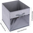 thumbnail image 2 of Cube Storage Bins  3 Packs Clear Window Fabric Storage Bin Organizer for Closet Shelves Home Storage Cubes Organizer with Handles, 2 of 7