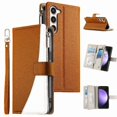 thumbnail image 1 of Funda cartera GANGXUN para Samsung Galaxy S23 Plus , cuero PU con tarjetero, cremallera, correa de mano, soporte y protección 758°, 1 of 6