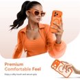thumbnail image 4 of 3 in 1 Magnetic Wavy Case for iPhone 17 Pro Max 6.9", Matte Protective Case with Screen Protector and Wrist Strap，Orange, 4 of 7