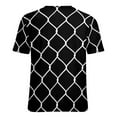 thumbnail image 7 of Summer Chain Print T Shirts White Links Print Street Fashion T-Shirt Womens Short Sleeves Modern Oversize Tees Graphic C, 7 of 7