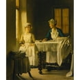 thumbnail image 2 of Joseph Bail 15x17 Gold Ornate Wood Frame and Double Matted Museum Art Print Titled - Interior with Two Women Folding Sheets, 2 of 4