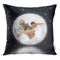 thumbnail image 1 of RYLABLUE The Little Boy and Brown Pelican Fly Against Full Moon Throw Pillowcase Cushion Case Cover, 1 of 1