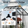 thumbnail image 3 of WUKHG 6x7.5FT Outdoor Greenhouse, Heavy-Duty Walk-in Greenhouse for Garden with Reinforced Aluminum Frame, UV-Resistant Polycarbonate Panels, All-Weather Greenhouse for Winter Planting, 3 of 11