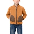 thumbnail image 6 of UQJfacai Boys Fleece Jacket Kids Color Block Full Zip Stand Collar Fall Coat Winter Warm Casual Outerwear with Pockets 2-12 Years, 6 of 6