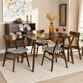 thumbnail image 6 of Bowery Hill Gray Upholstered Wood 5-Piece Dining Set, 6 of 8