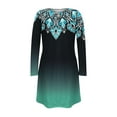 thumbnail image 4 of Pntutb Robe d'Été pour Femmes 2024 Chemises d'Impression Décontractées Femmes Manches Longues Col Rond Blouse tops, 4 of 5