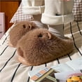 thumbnail image 2 of Zapatillas de capibara, lindas zapatillas de peluche de animales for mujer, zapatos cálidos y acogedores de invierno for casa, 2 of 5