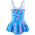 thumbnail image 5 of MXIEZI Big & Little Girls Hawaiian Swimsuits Kids Printing Soft Quick Drying UV Bathing Suit Toddler Ruffle One Piece Swimwear, 5 of 8