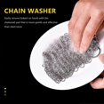 thumbnail image 3 of Cast Iron - 316 Less Steel Chainmail Scrubber , 8x6 Inch, 3 of 5