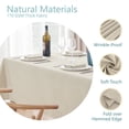 thumbnail image 3 of Mantel rectangular Veblandy de lino texturizado 180 x 265 cm, color beige, 3 of 7