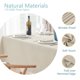 thumbnail image 3 of Mantel rectangular Veblandy de lino texturizado 180 x 265 cm, color beige, 3 of 7