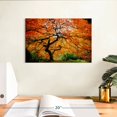 thumbnail image 3 of Elephant Stock Autumn Japanese Maple Tree Wall Art - Horizontal Canvas Wall Art - Living Room Wall Decor - Floral And Botanical Canvas - Orange And Brown Decor - 12" x 8", 3 of 8